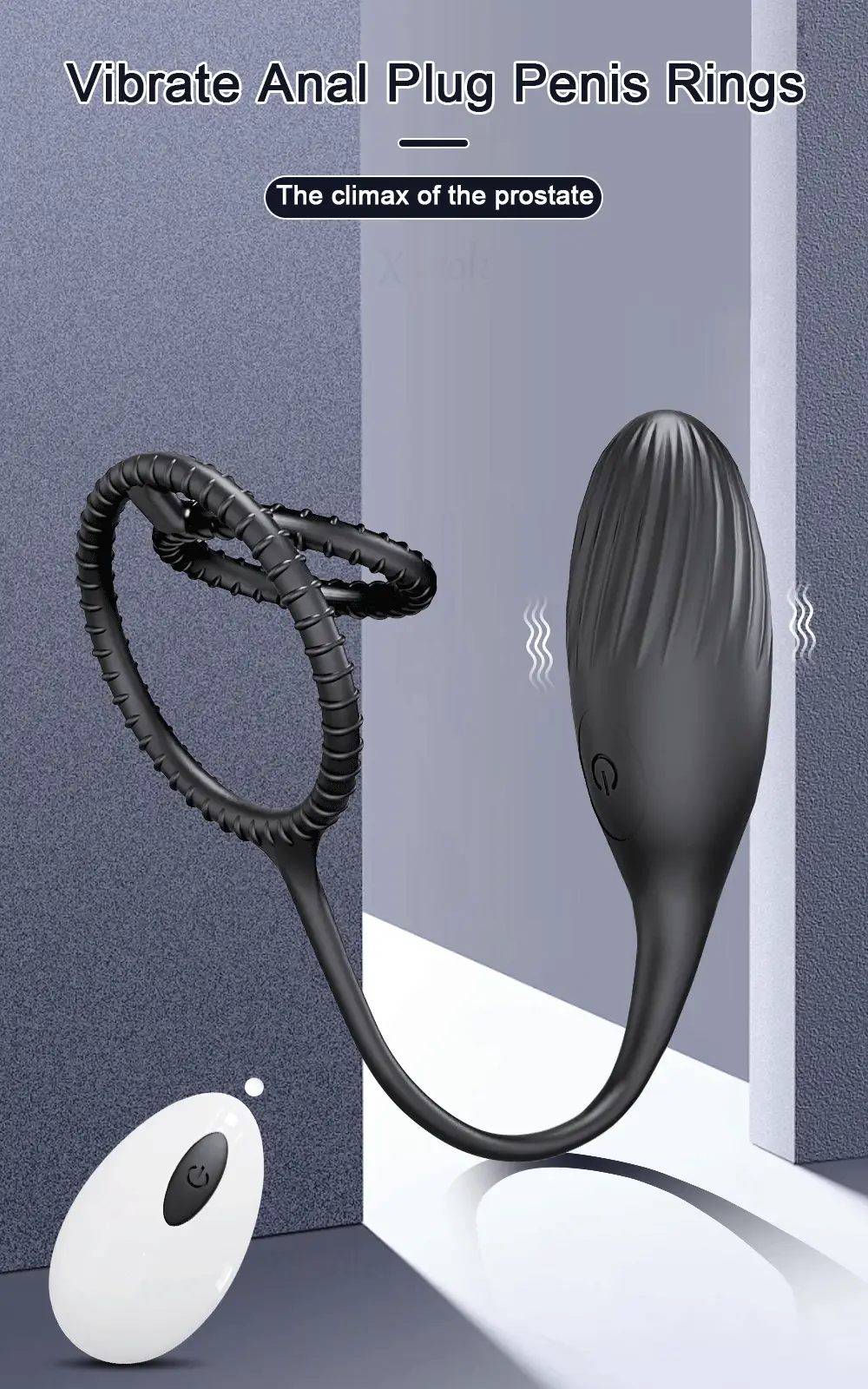 ALWUP cock ring with prostate massager - anel peniano vibratório recarregável com estimulador anal e controle remoto sem fio