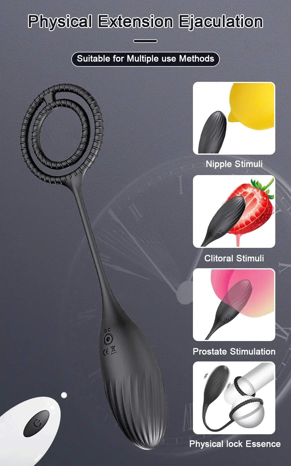 ALWUP cock ring with prostate massager - anel peniano vibratório recarregável com estimulador anal e controle remoto sem fio