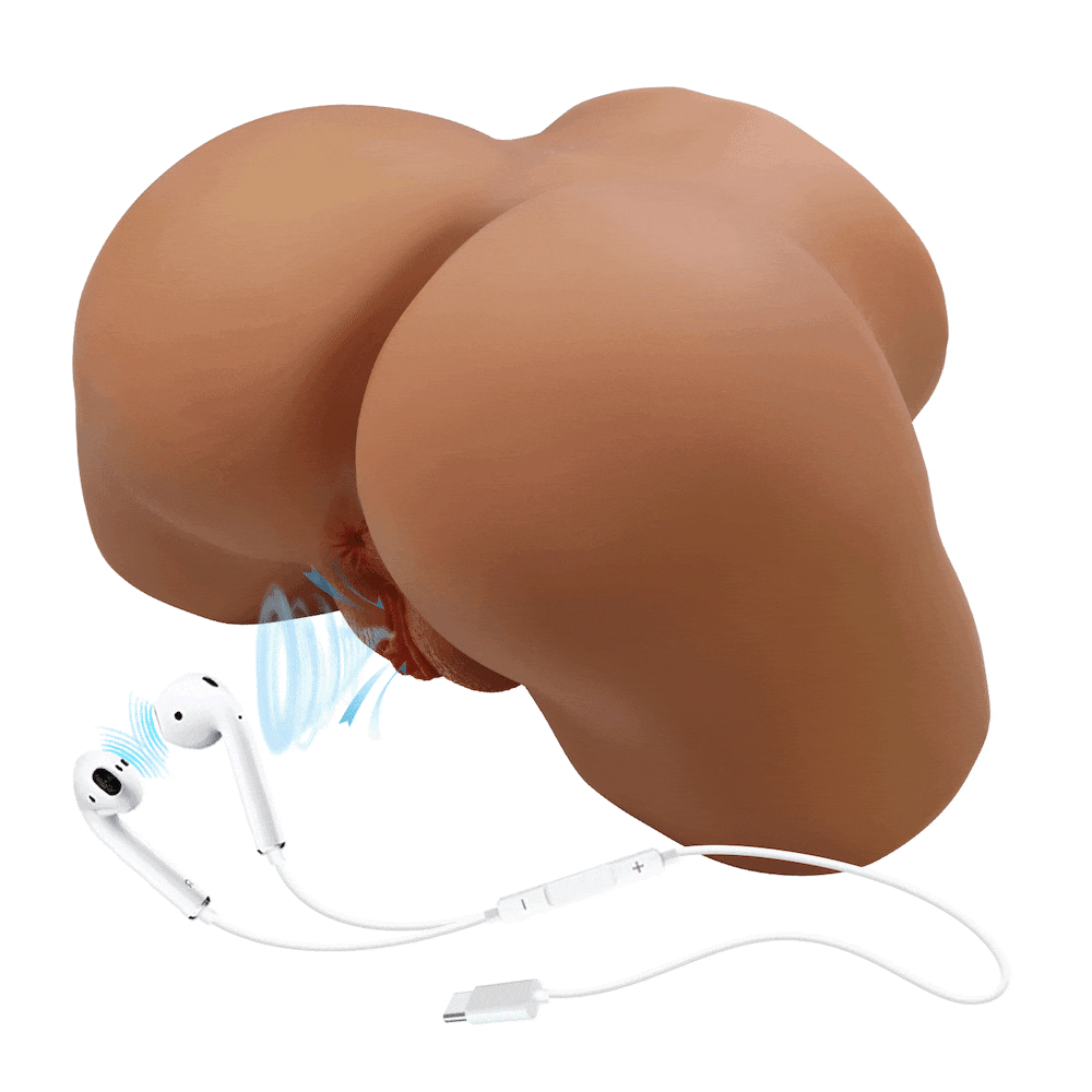 Apresentação do masturbador Crazy Bull Geriann masturbador Crazy Bull Geriann em formato de bumbum mostrado em movimento, vista de apresentação do produto