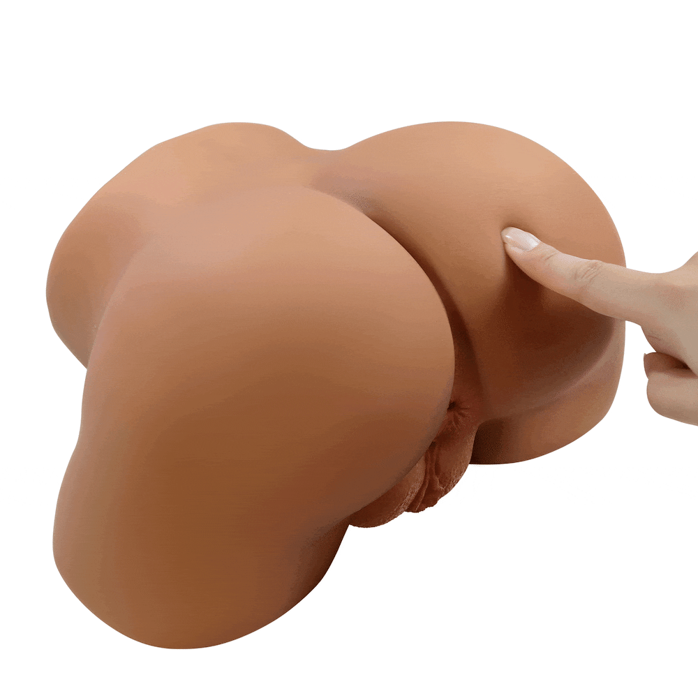 Crazy Bull Geriann para uso individual masturbador Crazy Bull Geriann em formato de bumbum, demonstração do produto para uso individual