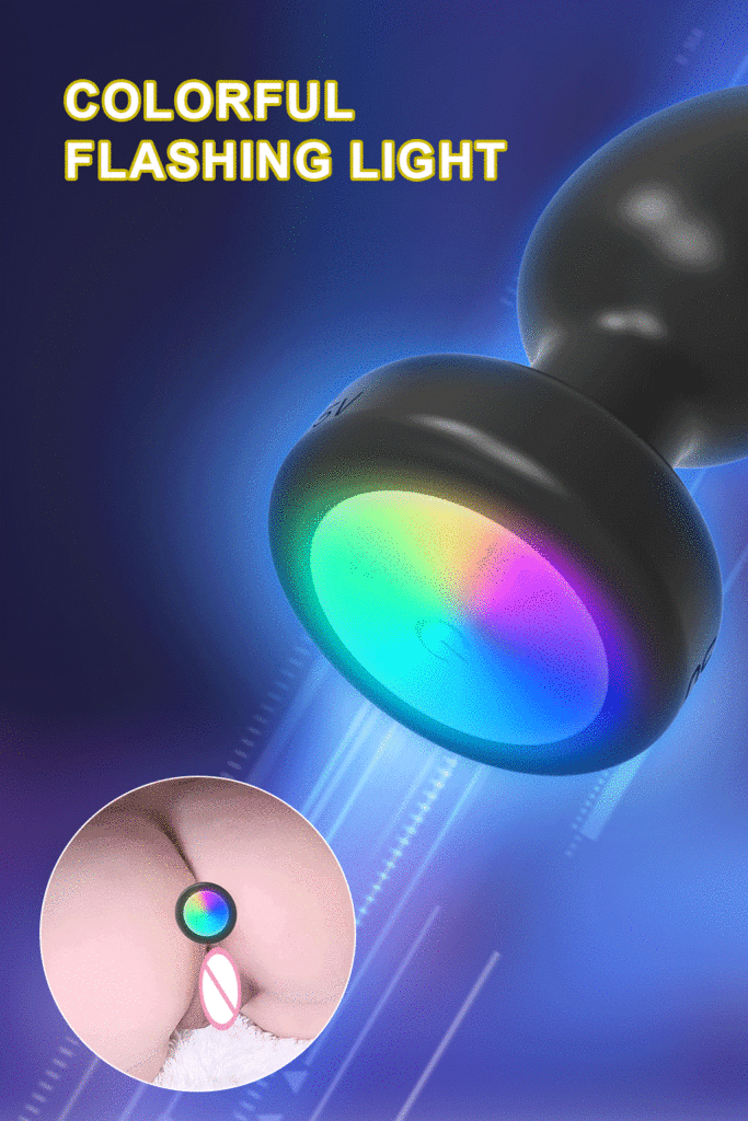 plug anal com luz led e controle por APP