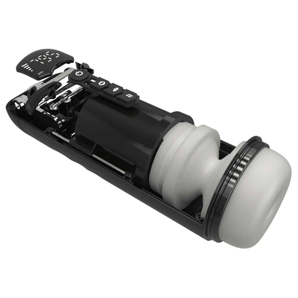 Movimento automático em ação movimento automático de sobe e desce do masturbador Aetolia com 5 modos de movimento