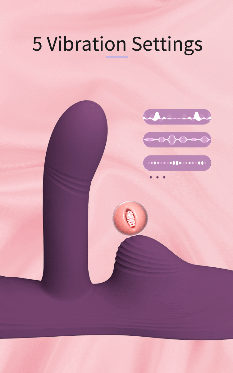 Cinco modos de vibração para escolher ilustração dos 5 modos de vibração do vibrador de sentar Luka em tom rosa