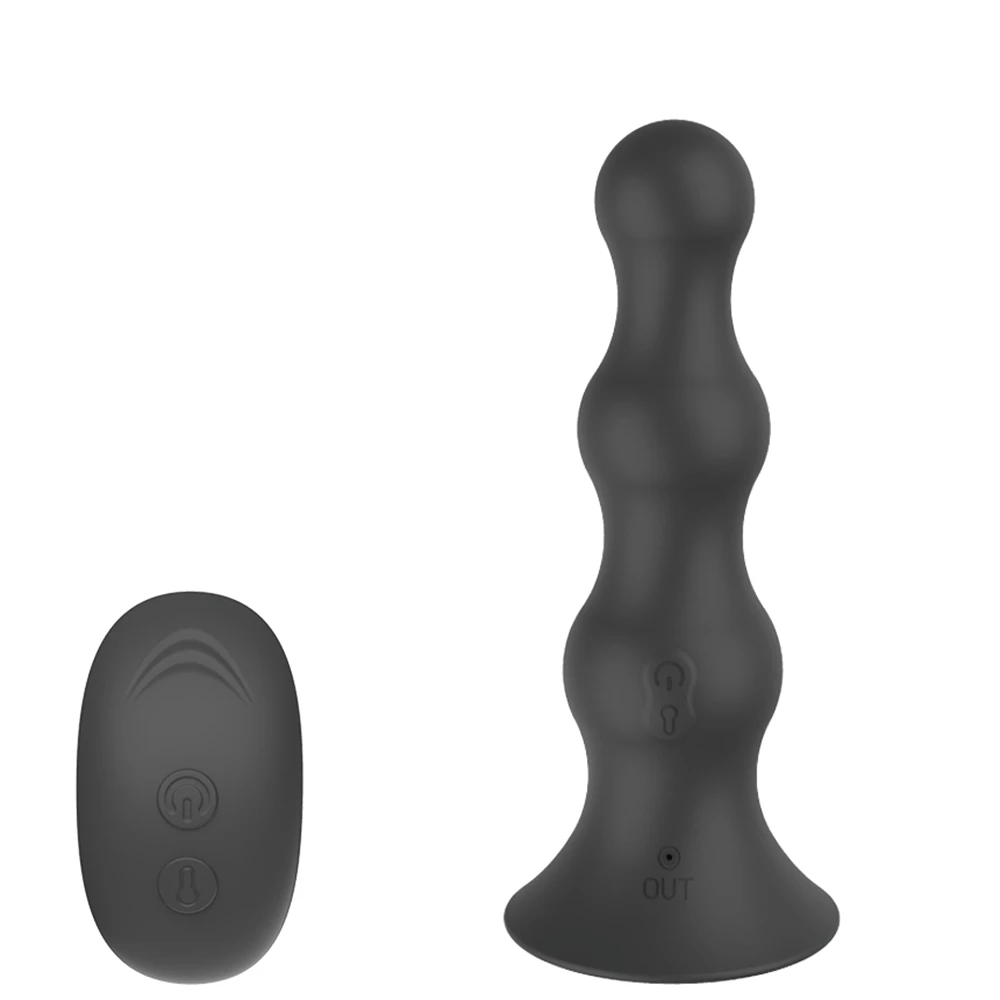 Plug anal inflável recarregável com vibrador e controle remoto sem fio
